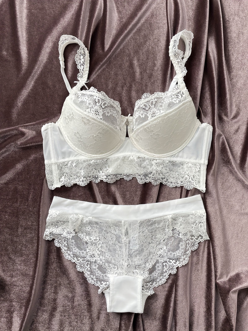 Conjunto de lingerie elegante feminino plus size